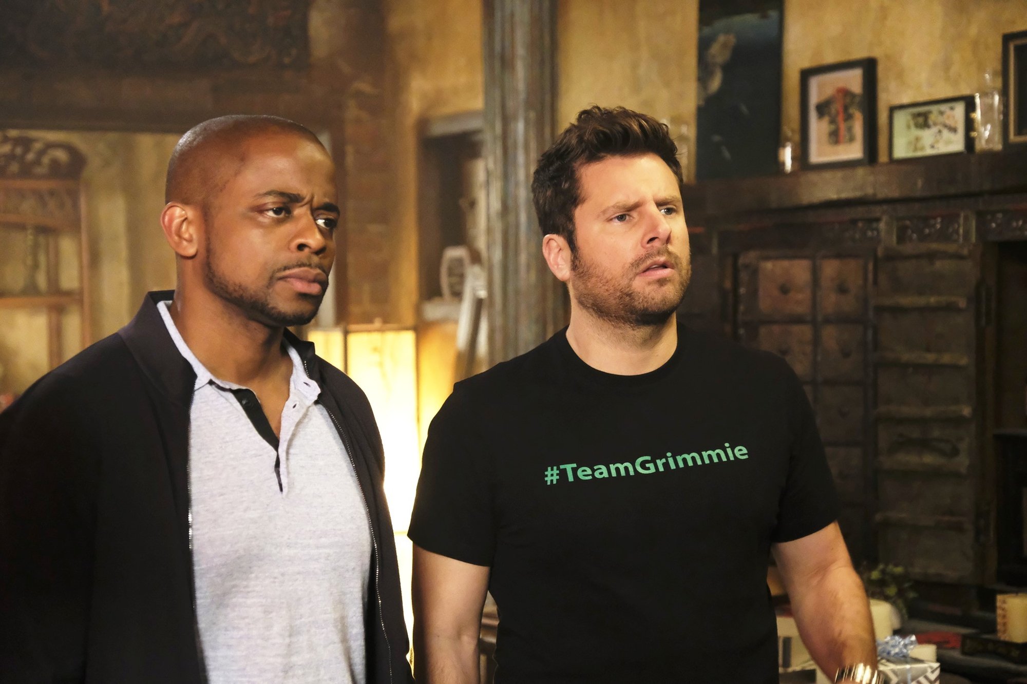 Dule Hill stars as Burton Guster and James Roday stars as Shawn Spencer in USA Network's Psych: The Movie (2017)