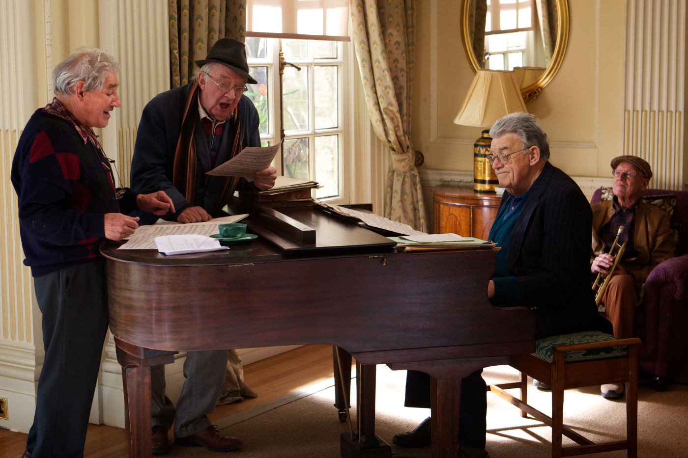 Ronnie Fox, David Ryall, Trevor Peacock and Michael Byrne in The Weinstein Company's Quartet (2013)