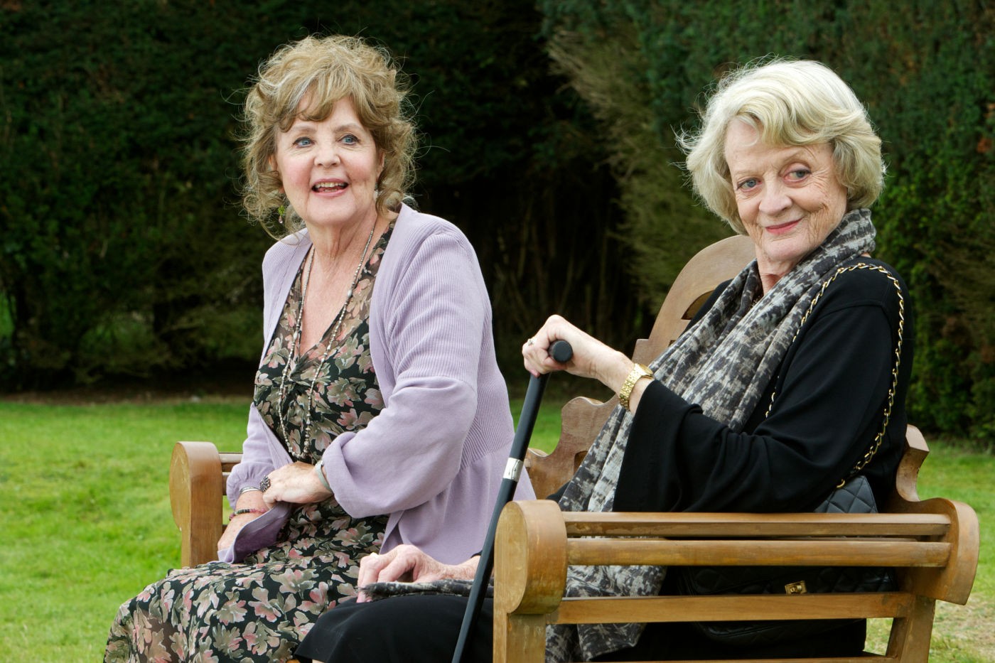 Pauline Collins stars as Cissy Robson and Maggie Smith stars as Jean Horton in The Weinstein Company's Quartet (2013)