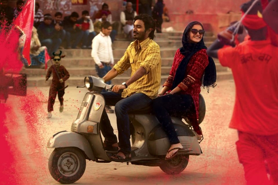 Dhanush stars as Kundan and Sonam Kapoor stars as Zoya in Eros International's Raanjhanaa (2013)
