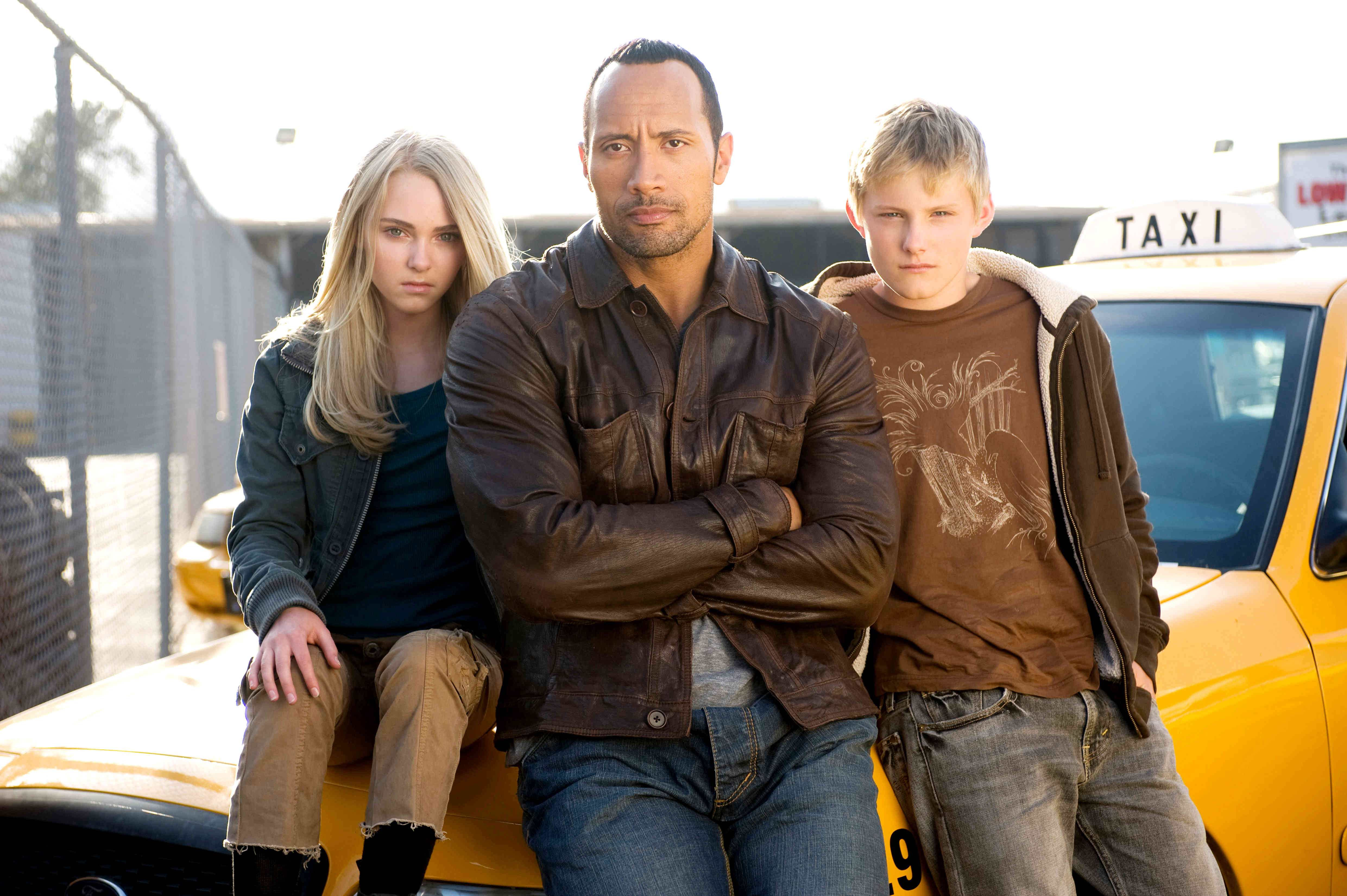 AnnaSophia Robb, The Rock and Alexander Ludwig in Walt Disney Pictures' Race to Witch Mountain (2009)