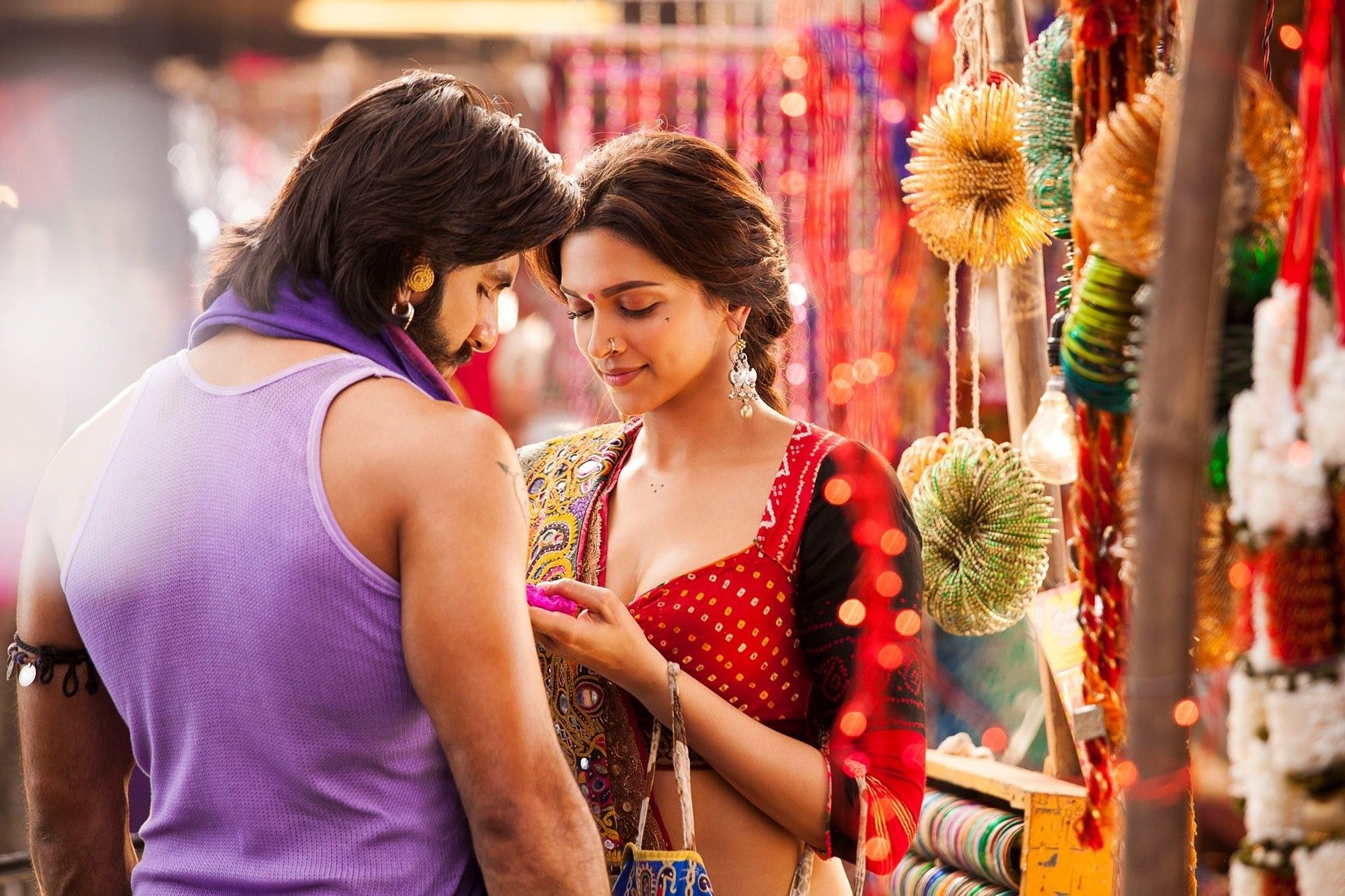 Ranveer Singh stars as Ram and Deepika Padukone stars as Leela in Eros International's Ram-Leela (2013)