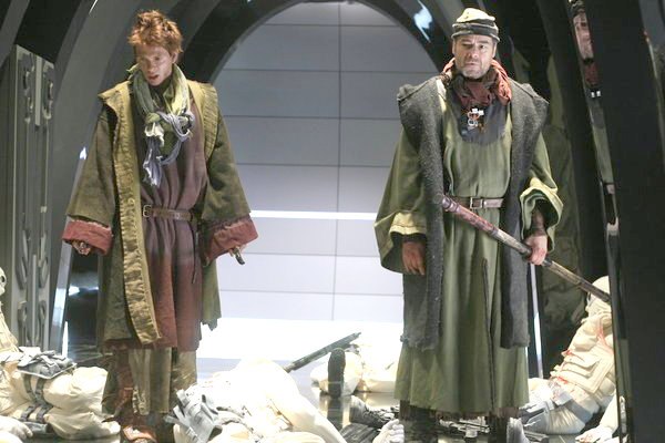 Robert Patrick stars as Alec and Devon Graye stars as Leo in Syfy's Red Faction: Origins (2011)