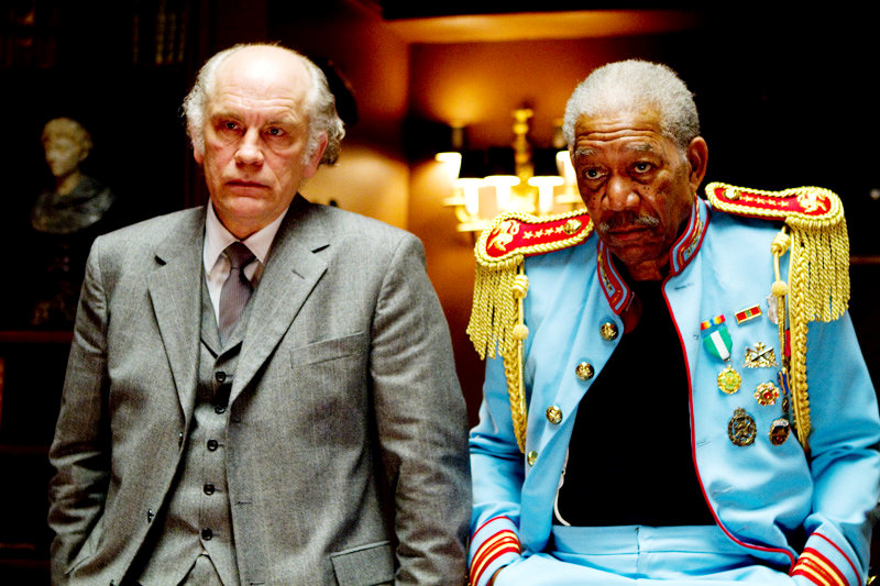 John Malkovich stars as Marvin Boggs and Morgan Freeman stars as Joe Matheson in Summit Entertainment's Red (2010)