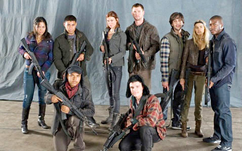 Chris Hemsworth, Josh Hutcherson, Adrianne Palicki, Isabel Lucas, Edwin Hodge and Alyssa Diaz in FilmDistrict's Red Dawn (2012)