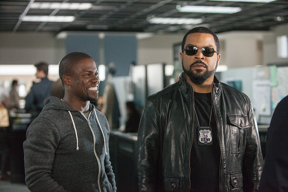 Kevin Hart stars as Ben Barber and Ice Cube stars as James Payton in Universal Pictures' Ride Along (2014). Photo credit by Quantrell D. Colbert.