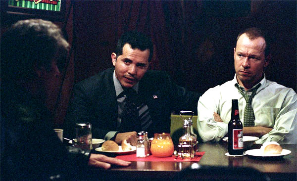 John Leguizamo stars as Detective Perez and Donnie Wahlberg stars as Detective Riley in Overture Films' Righteous Kill (2008)