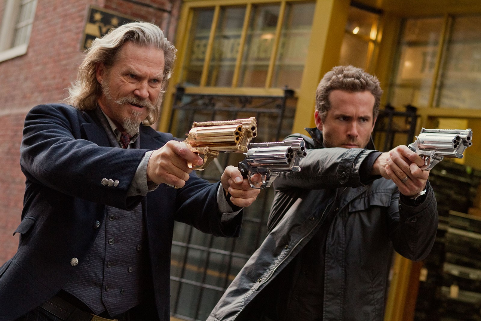 Jeff Bridges stars as Roy Pulsipher and Ryan Reynolds stars as Nick Walker in Universal Pictures' R.I.P.D. (2013)