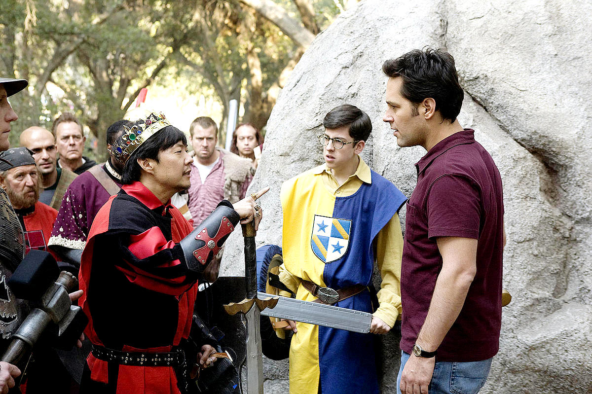 Ken Jeong, Christopher Mintz-Plasse and Paul Rudd in Universal Pictures' Role Models (2008)