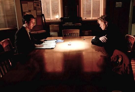 Eric McCormack stars as Detective Sullivan and Matt Barr stars as Christopher Porco in Lifetime's Romeo Killer: The Christopher Porco Story (2013). Photo credits by Ed Araquel.