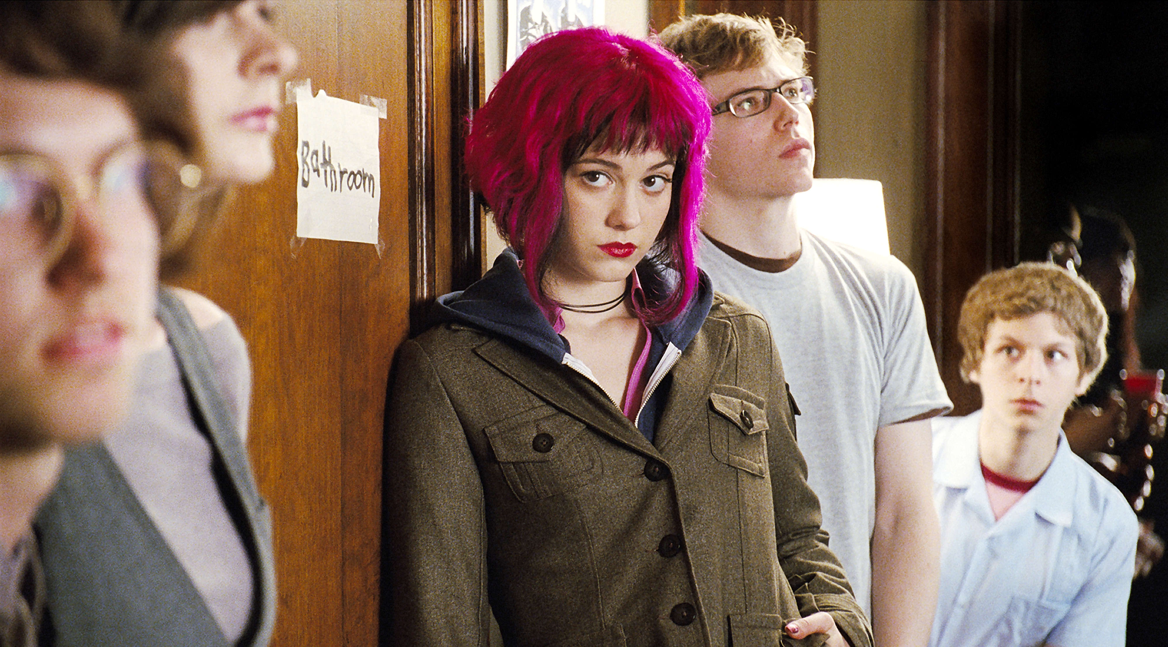 Mary Elizabeth Winstead stars as Ramona V. Flowers and Michael Cera stars as Scott Pilgrim in Universal Pictures' Scott Pilgrim vs. the World (2010)