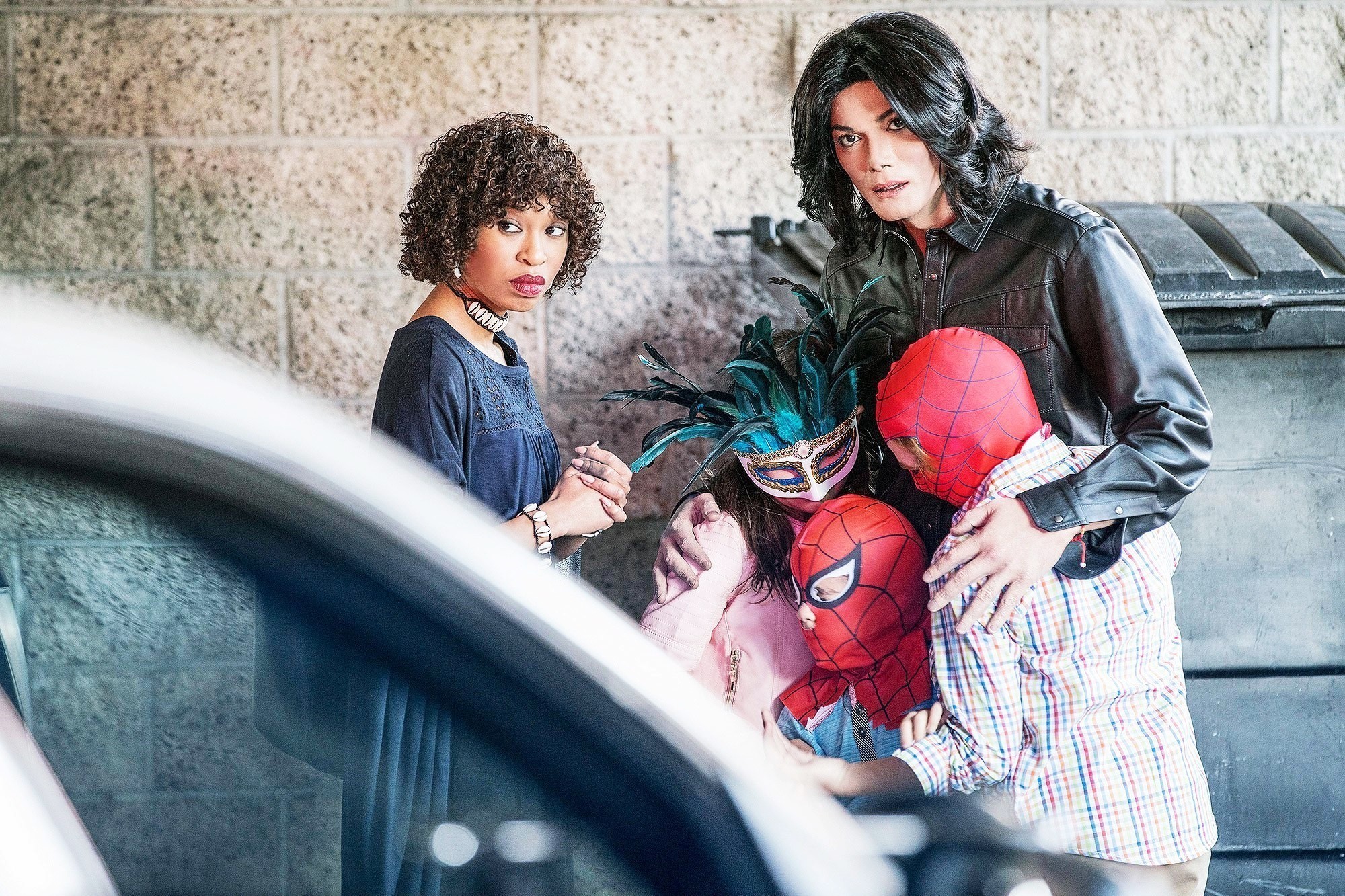 Navi, Taegen Burns, Michael Mourra and Aidan Hanlon Smith in Lifetime's Michael Jackson: Searching for Neverland (2017)