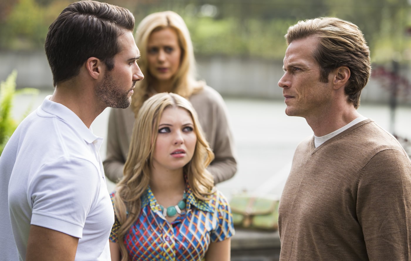 James Maslow, Sammi Hanratty and Jason Lewis in Lifetime's Seeds of Yesterday (2015). Photo credit by James Dittiger.