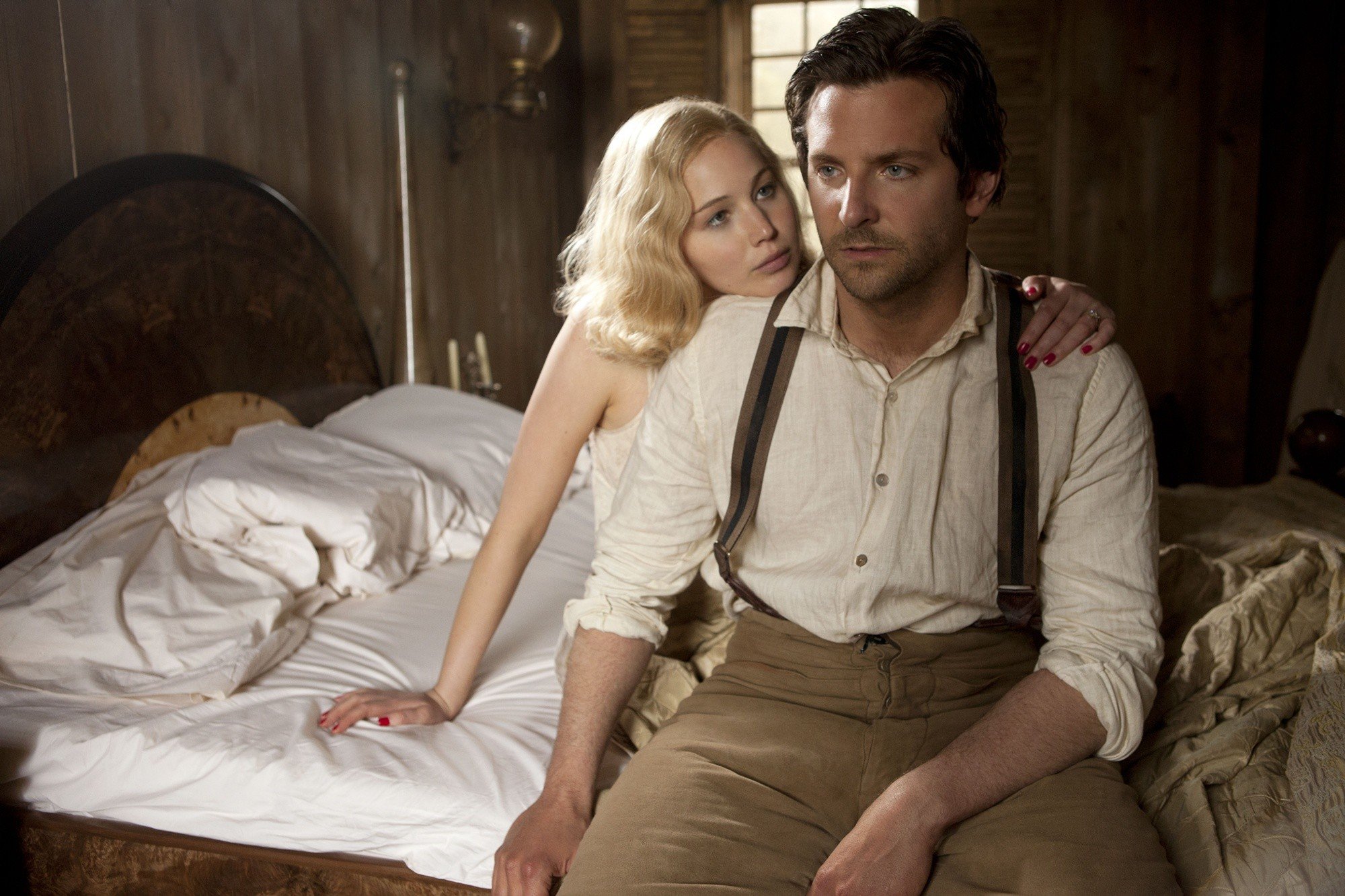 Jennifer Lawrence stars as Serena Pemberton and Bradley Cooper stars as George Pemberton in Magnolia Pictures' Serena (2015)