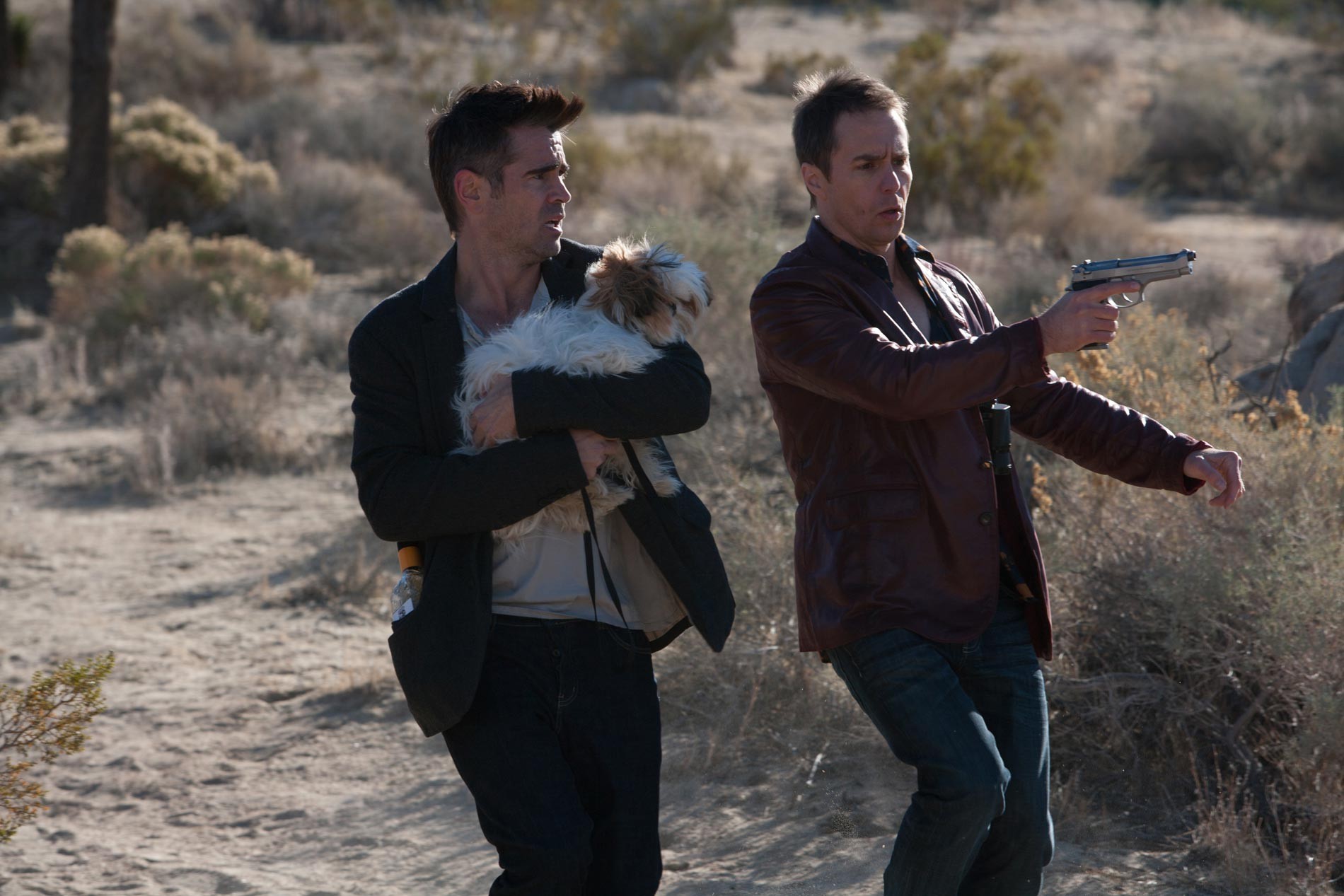 Colin Farrell stars as Marty and Sam Rockwell stars as Billy in CBS Films' Seven Psychopaths (2012)