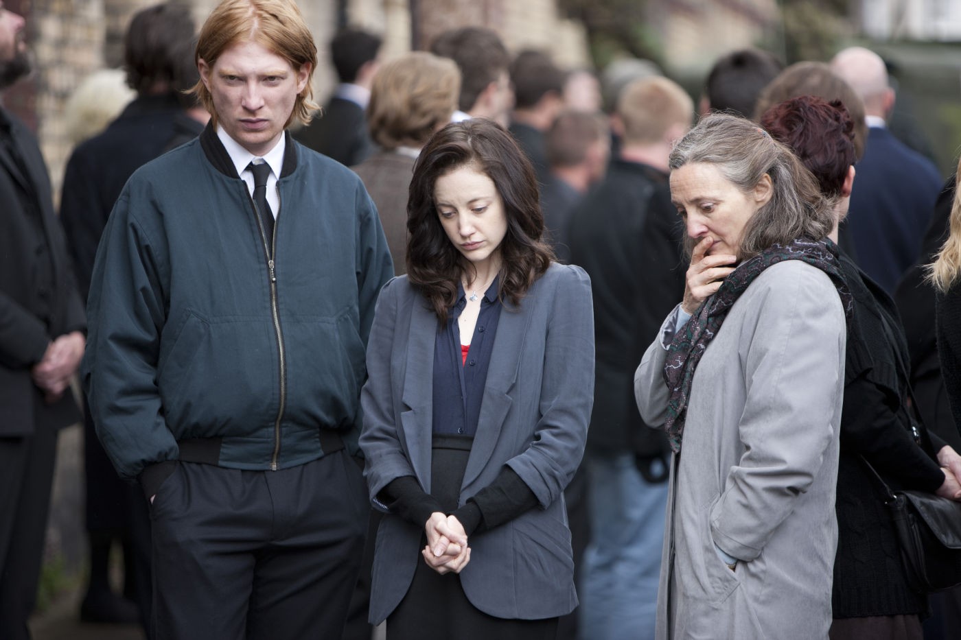 Domhnall Gleeson stars as 	Connor and Andrea Riseborough stars as Colette McVeigh in Magnolia Pictures' Shadow Dancer (2013)
