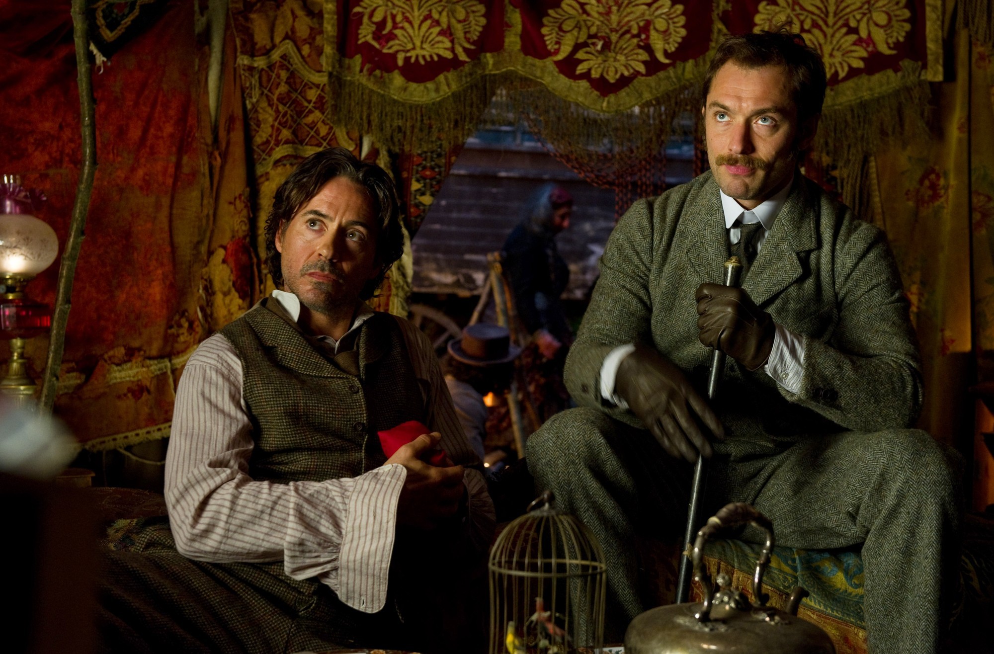 Robert Downey Jr. stars as Sherlock Holmes and Jude Law stars as Dr. John Watson in Warner Bros. Pictures' Sherlock Holmes: A Game of Shadows (2011)