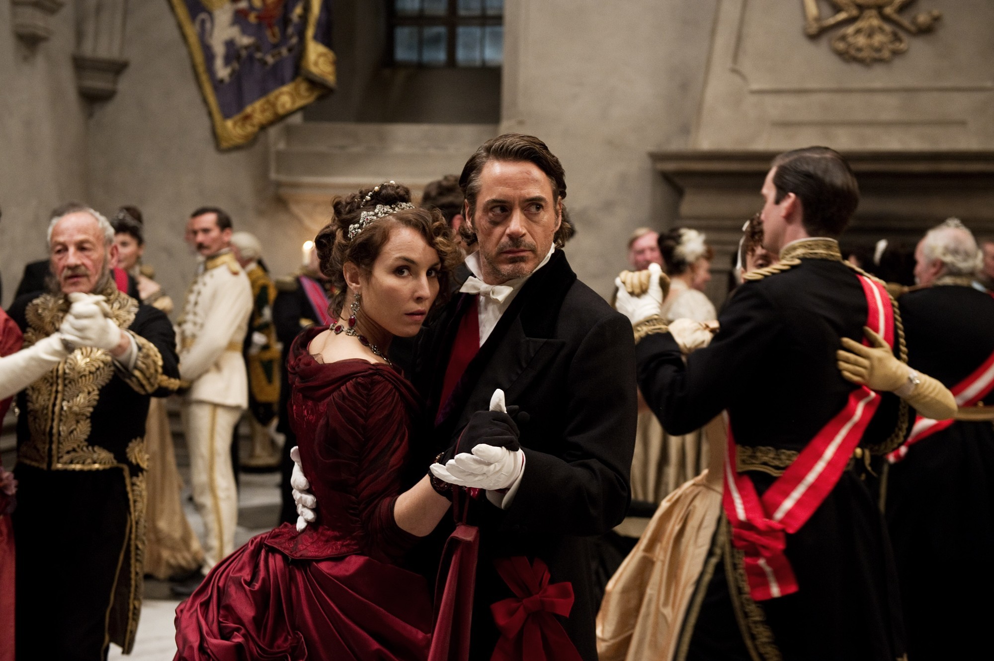 Noomi Rapace stars as Sim and Robert Downey Jr. stars as Sherlock Holmes in Warner Bros. Pictures' Sherlock Holmes: A Game of Shadows (2011)