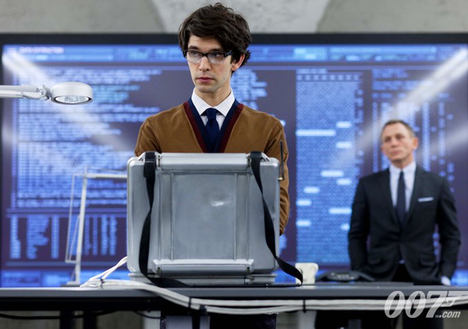 Ben Whishaw stars as Q and Daniel Craig stars as James Bond in Columbia Pictures' Skyfall (2012)