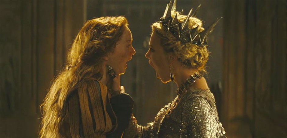 Lily Cole stars as Rose and Charlize Theron stars as Queen Ravenna in Universal Pictures' Snow White and the Huntsman (2012)