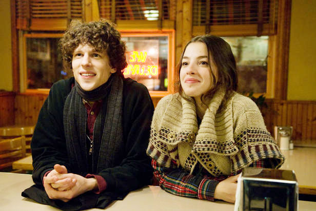 Jesse Eisenberg (Cheston) and Olivia Thirlby in Anchor Bay Films' Solitary Man (2010). Photo credit by Phil Caruso.