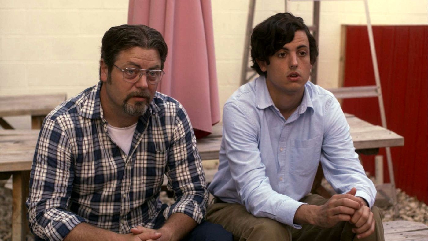 Nick Offerman stars as Sal and Keith Poulson stars as Max in Tribeca Film's Somebody Up There Likes Me (2013)