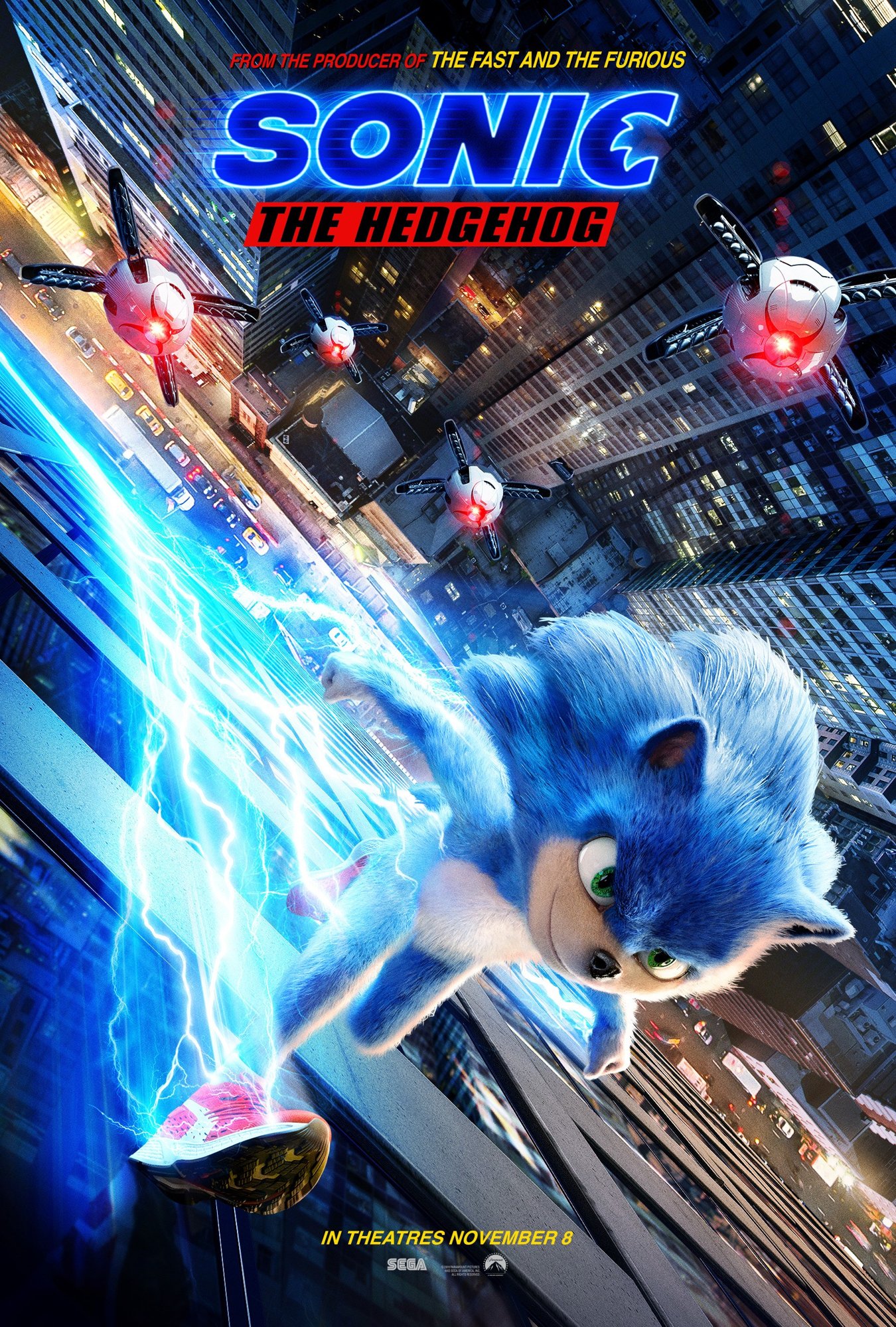 Poster of Paramount Pictures' Sonic the Hedgehog (2020)