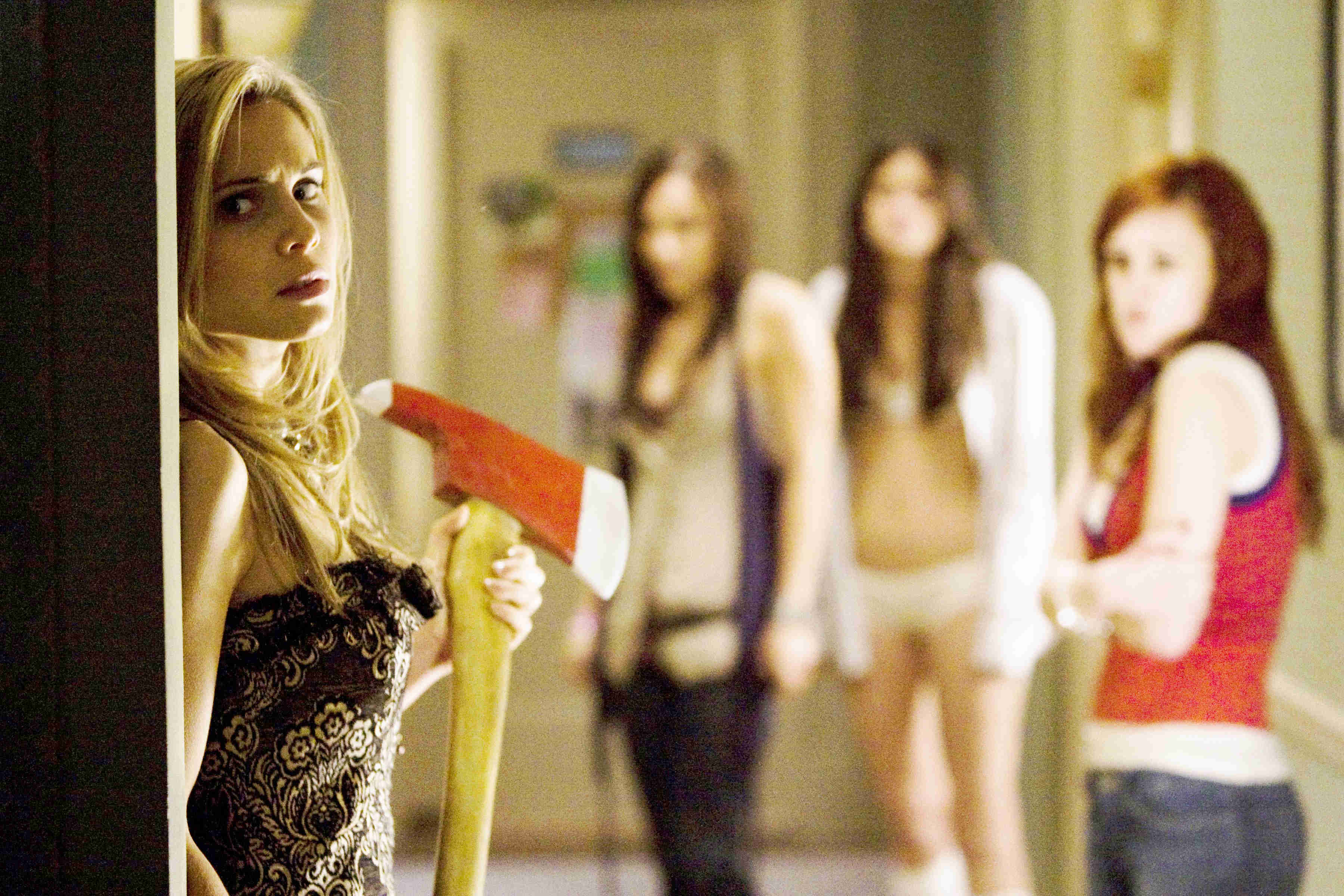 Leah Pipes, Briana Evigan, Caroline D'Amore and Rumer Willis in Summit Entertainment's Sorority Row (2009)