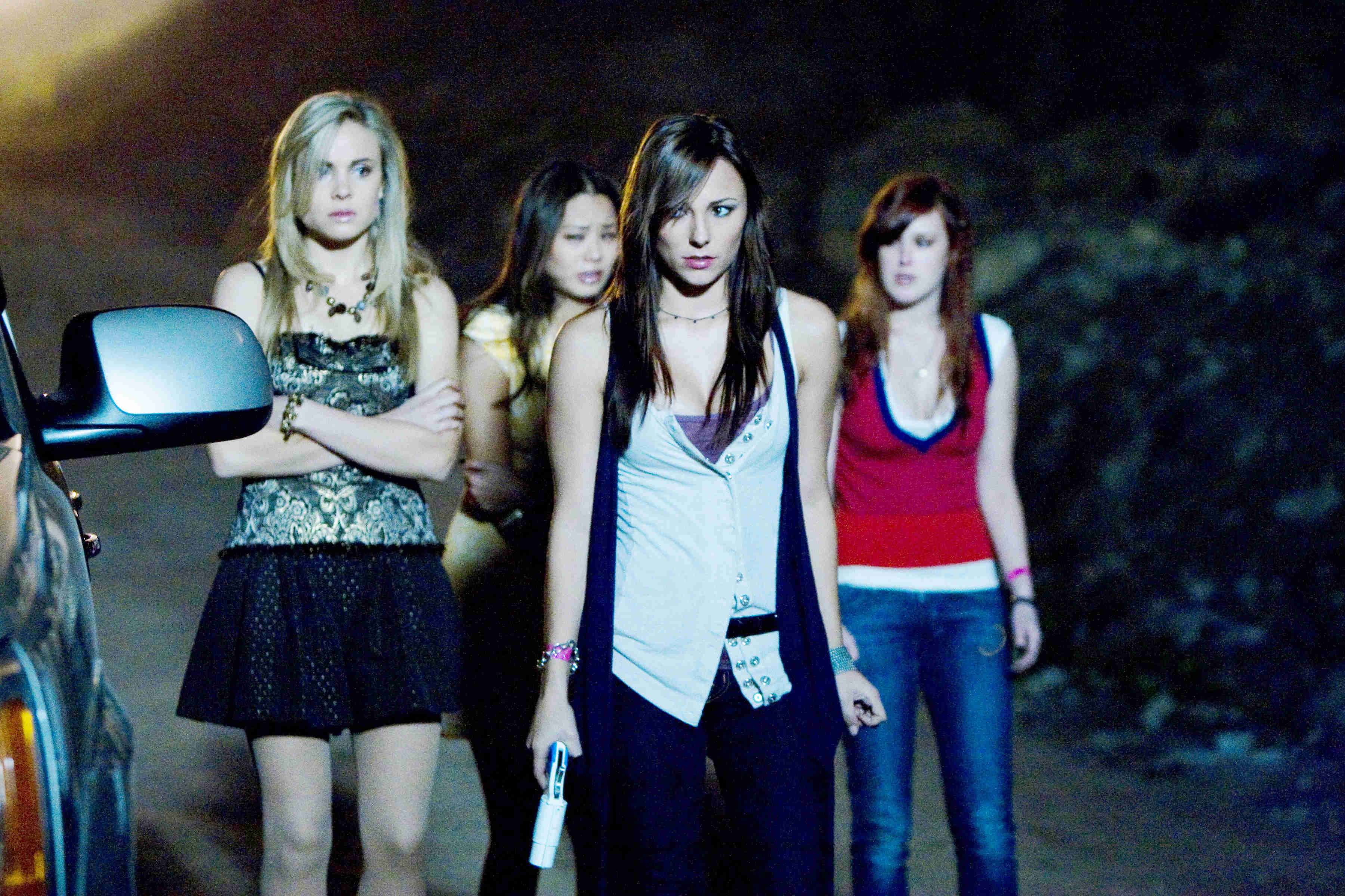 Leah Pipes, Jamie Chung, Briana Evigan and Rumer Willis in Summit Entertainment's Sorority Row (2009)