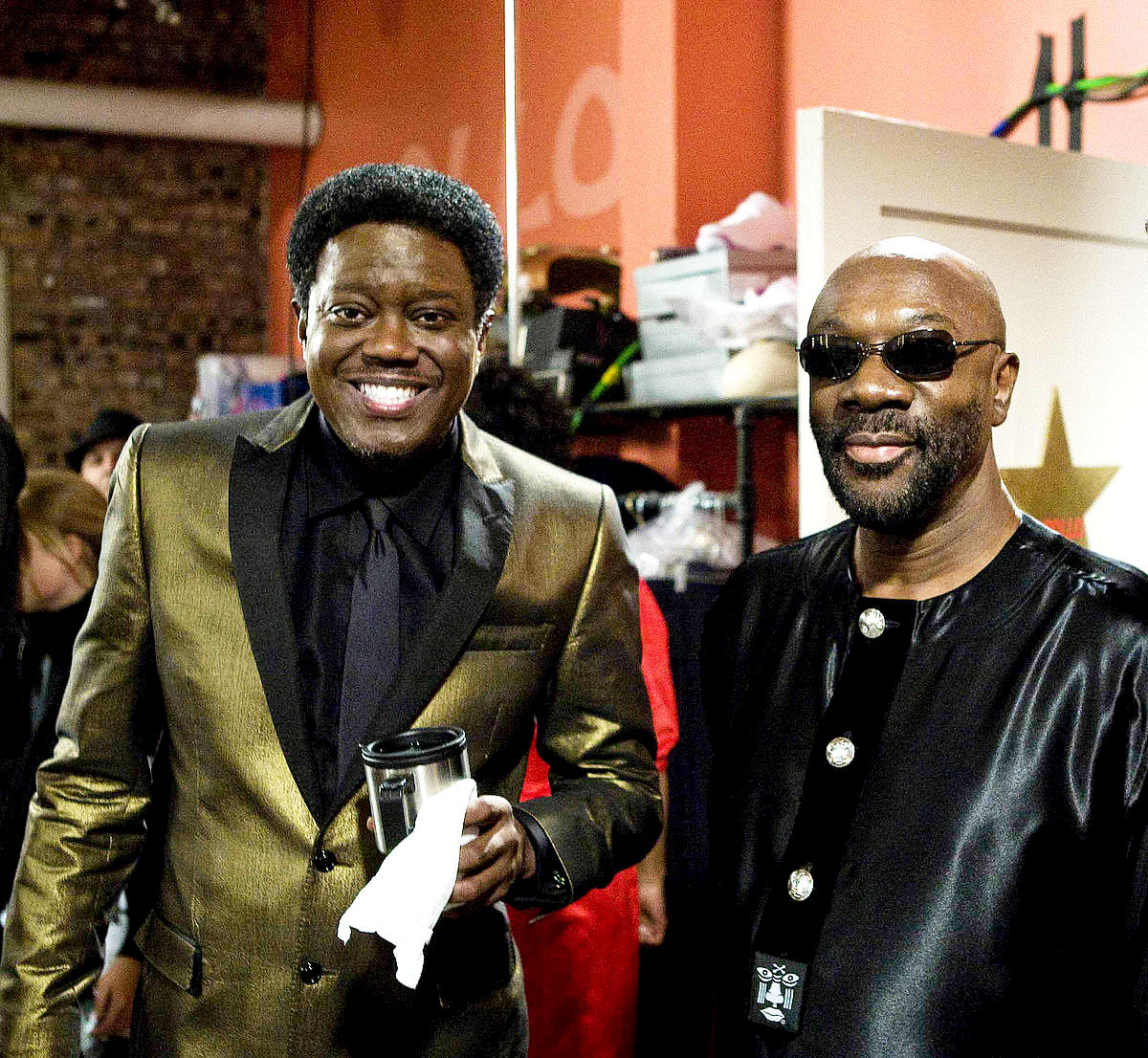 Bernie Mac stars as Floyd and Isaac Hayes stars as Isaac Hayes in Dimension Films' Soul Men (2008)