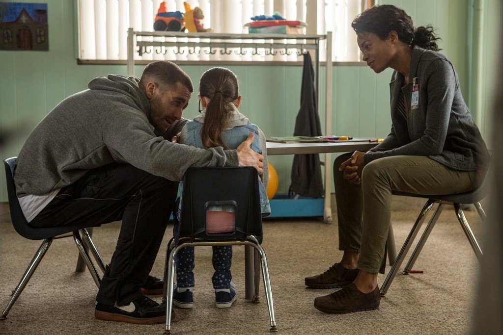 Jake Gyllenhaal stars as Billy Hope and Naomie Harris stars as Angela Rivera in The Weinstein Company's Southpaw (2015)