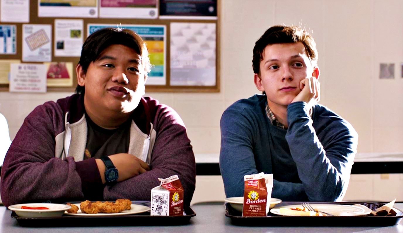 Jacob Batalon stars as Ned Leeds and Tom Holland stars as Peter Parker/Spider-Man in Sony Pictures' Spider-Man: Homecoming (2017)