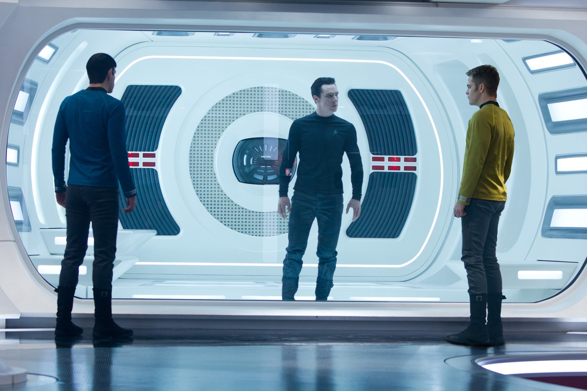 Zachary Quinto, Benedict Cumberbatch and Chris Pine in Paramount Pictures' Star Trek Into Darkness (2013)
