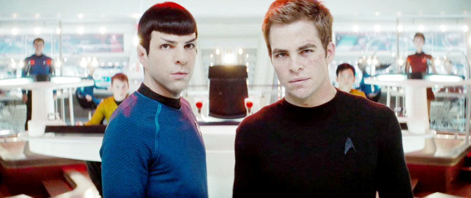 Zachary Quinto stars as Spock and Chris Pine stars as Kirk in Paramount Pictures' Star Trek (2009)