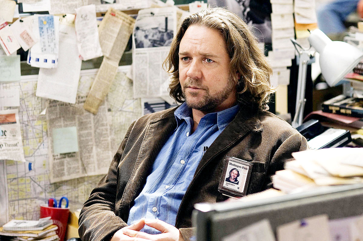 Russell Crowe stars as Cal McCaffrey in Universal Pictures' State of Play (2009)