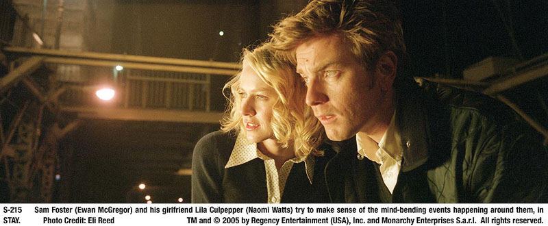 Ewan McGregor as Sam Foster and Naomi Watts as Lila Culpepper in Stay (2005)