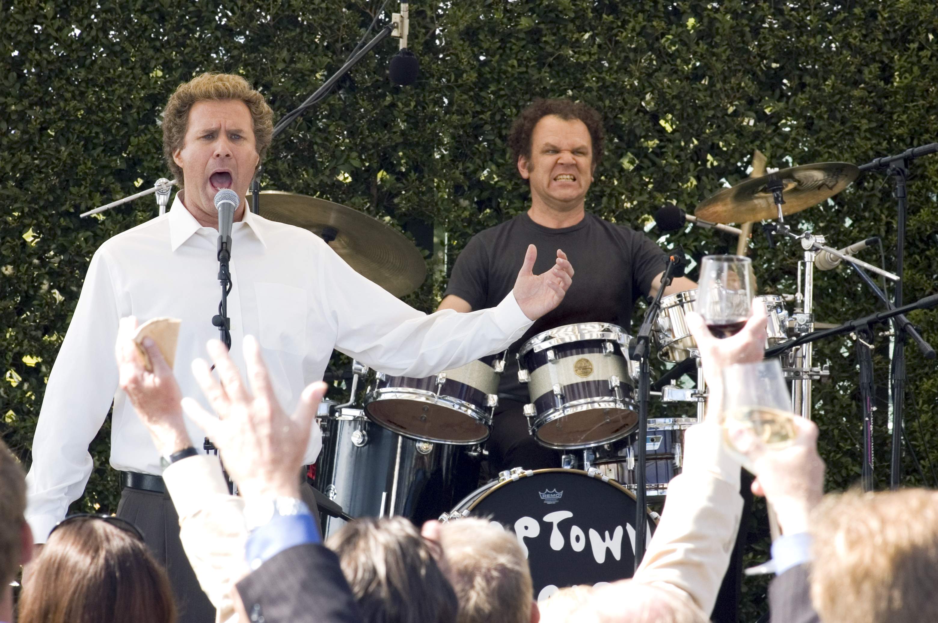 Will Ferrell as Brennan Huff (left) and John C. Reilly as Dale Doback (right) in Columbia Pictures' comedy STEP BROTHERS (2008).