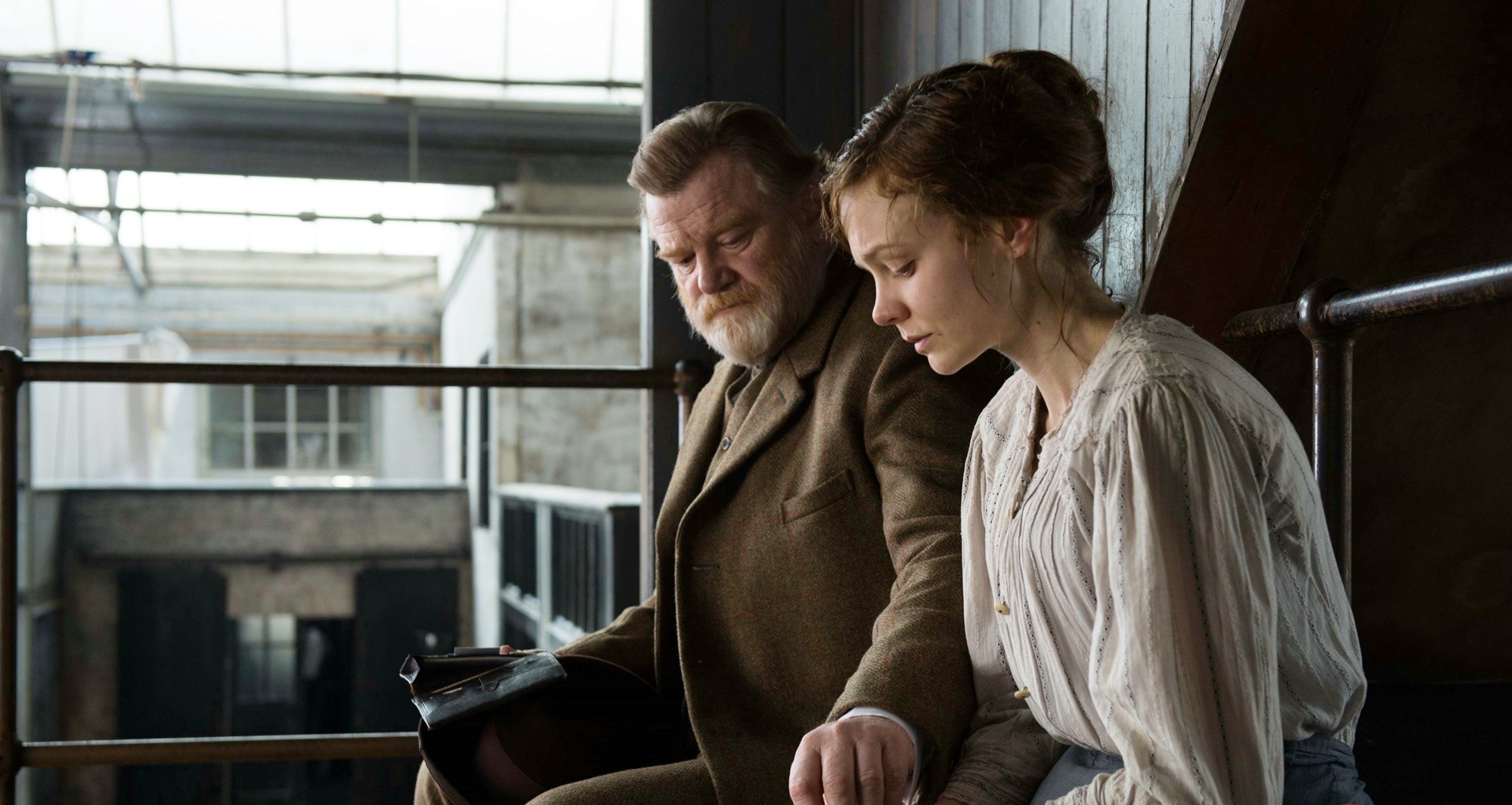 Brendan Gleeson stars as Inspector Arthur Steed and Carey Mulligan stars as Maud Watts in Focus Features' Suffragette (2015)
