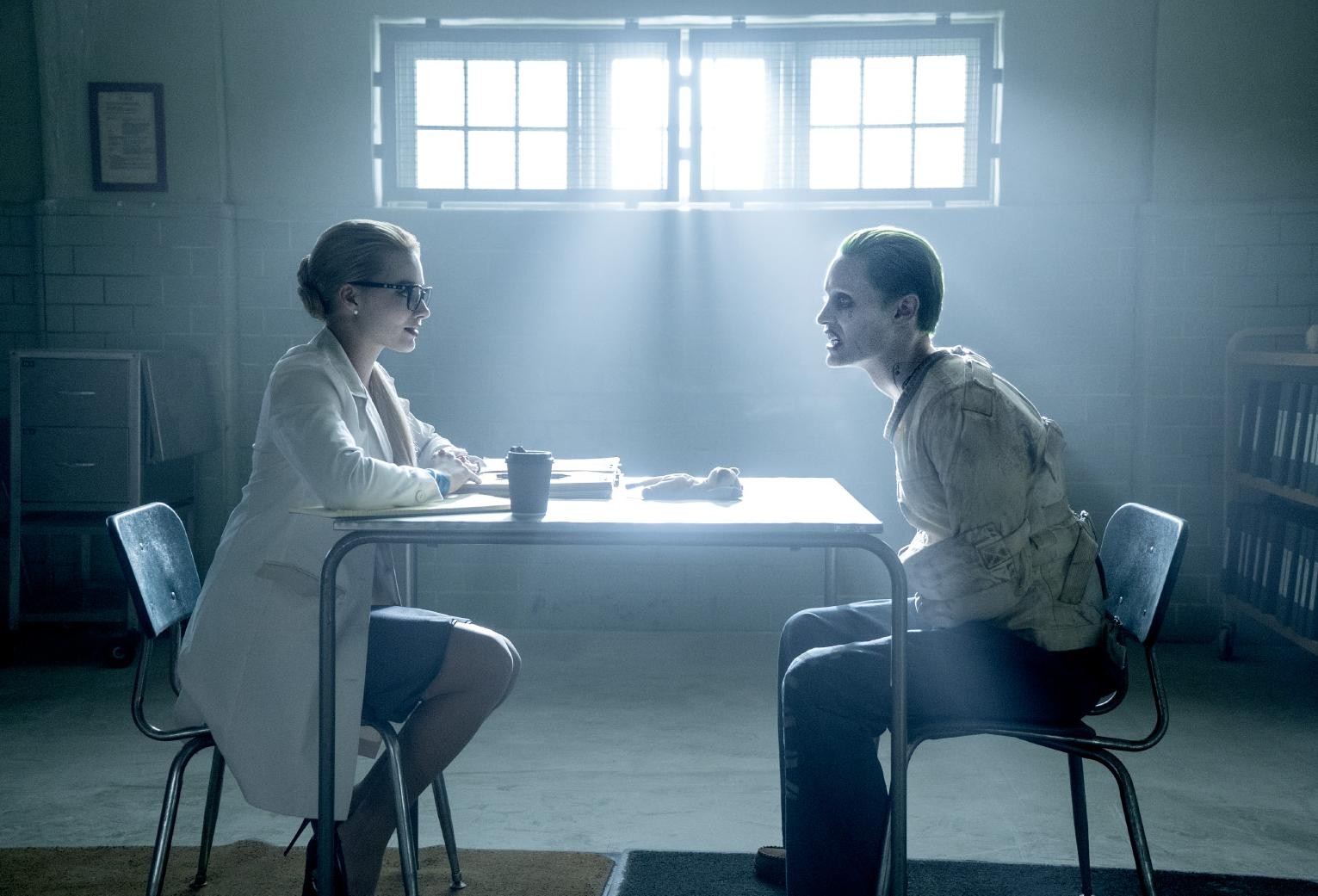 Margot Robbie stras as Dr. Harleen F. Quinzel/Harley Quinn and Jared Leto stars as The Joker in Warner Bros. Pictures' Suicide Squad (2016)