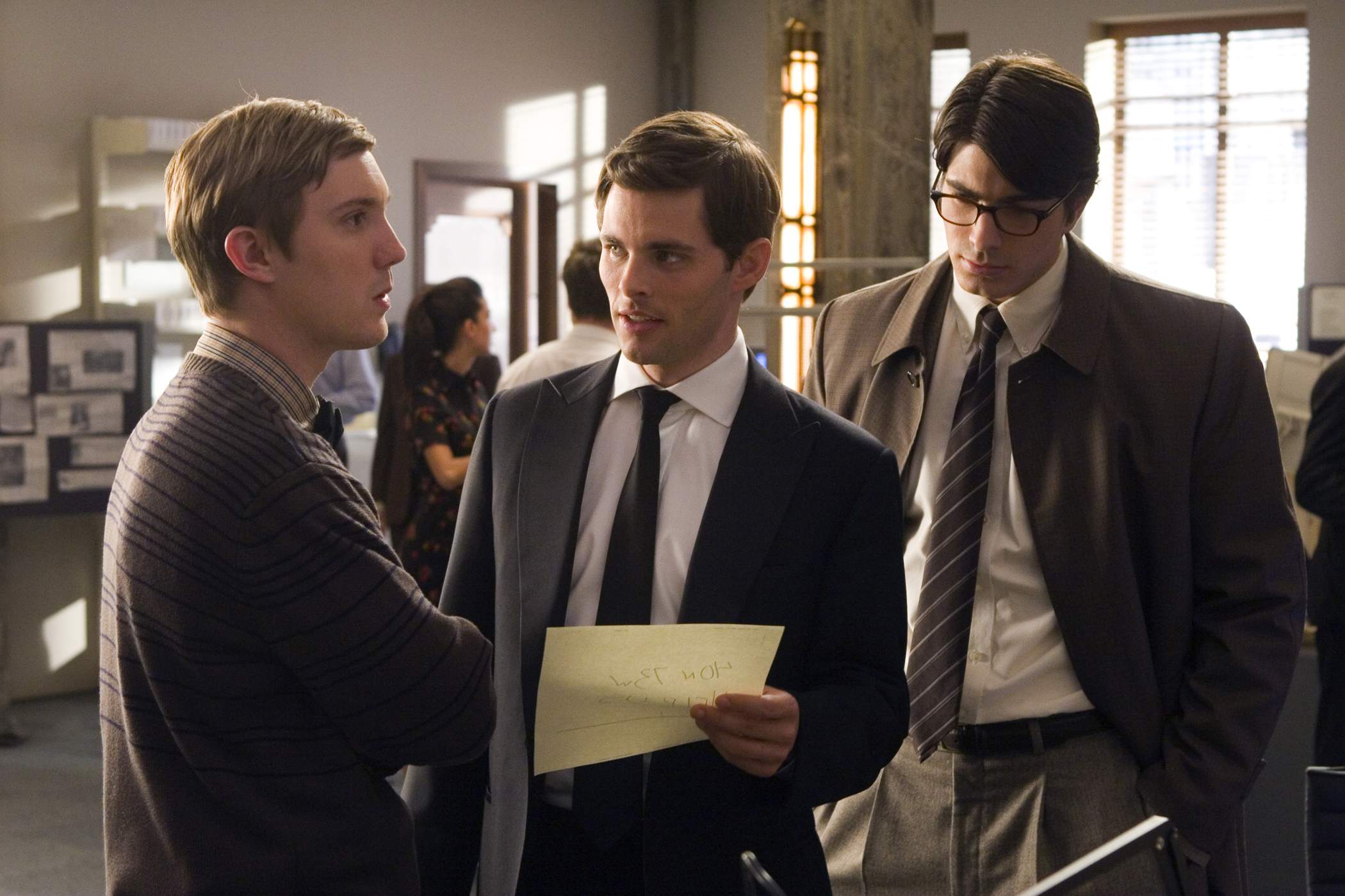 Sam Huntington, James Marsden and Brandon Routh in Warner Bros Pictures' Superman Returns (2006)