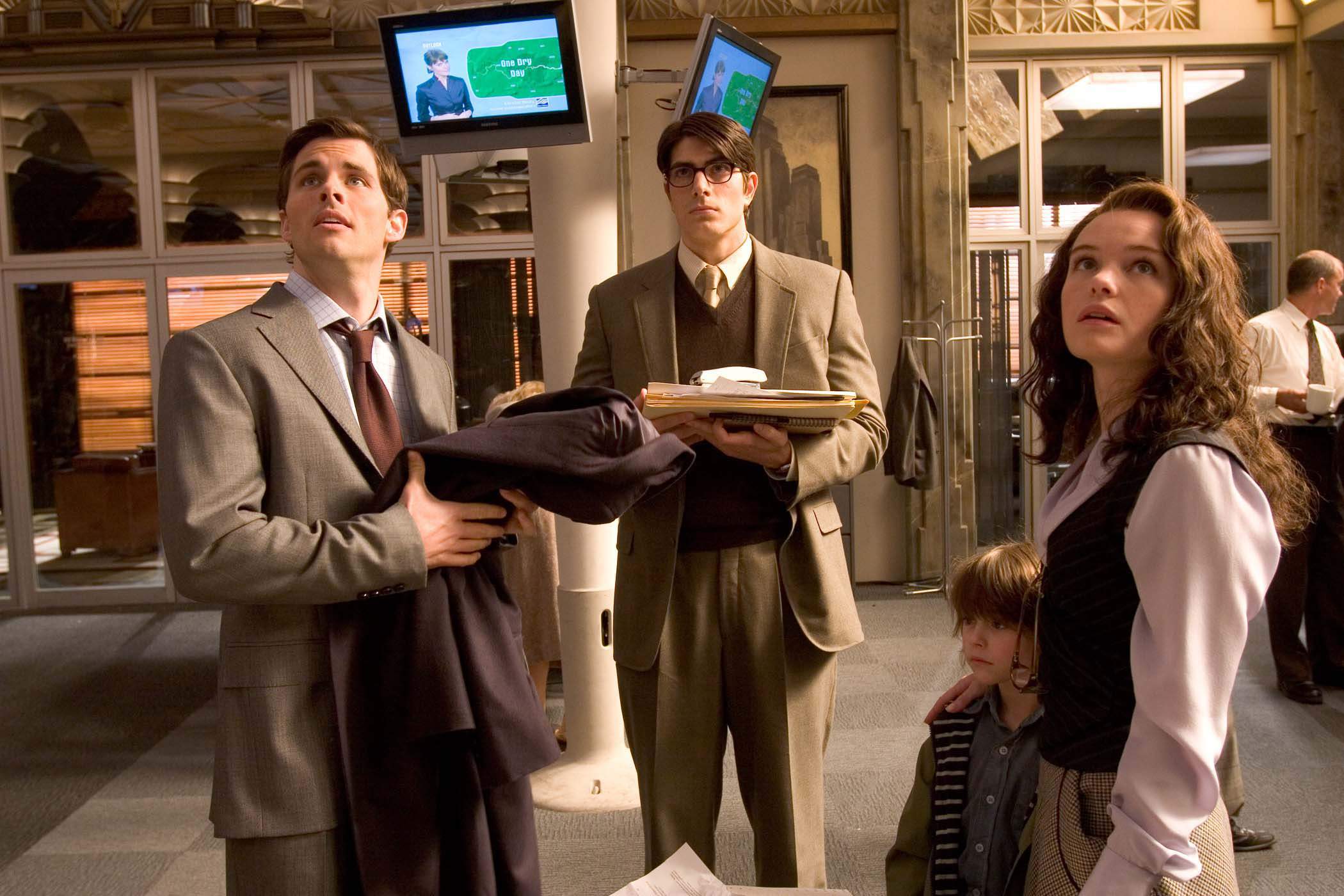 James Marsden, Brandon Routh and Kate Bosworth Warner Bros Pictures' Superman Returns (2006)