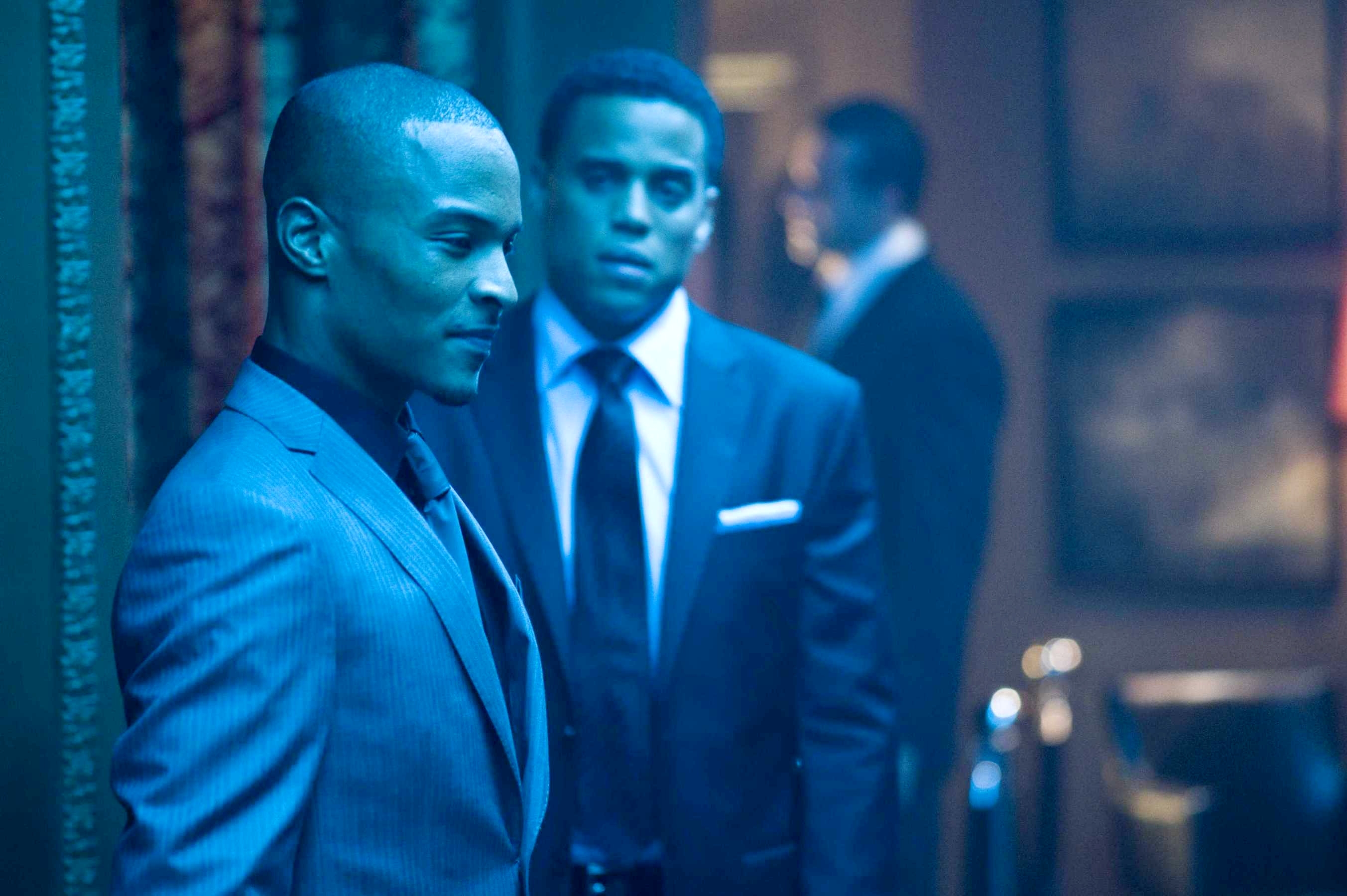 T.I. stars as Ghost and Michael Ealy stars as Jake Attica in Screen Gems' Takers (2010)