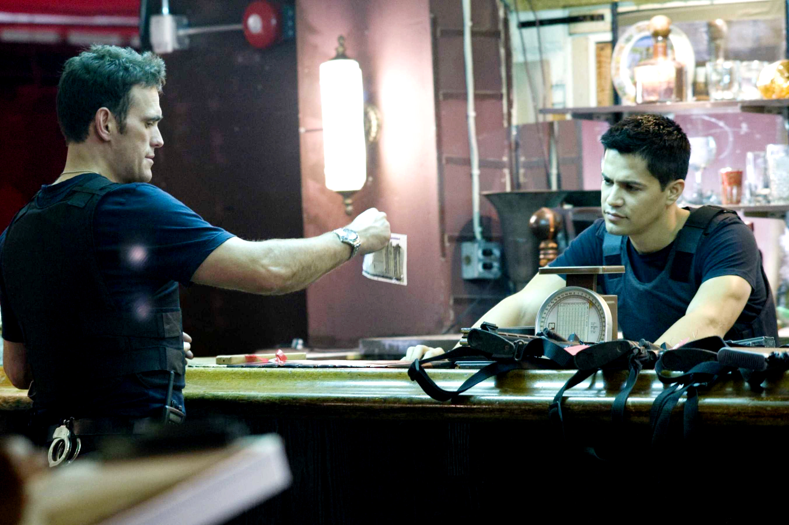 Matt Dillon stars as Jack Welles and Jay Hernandez stras as Eddie Hatcher in Screen Gems' Takers (2010)