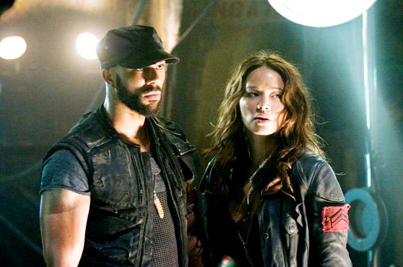 Common stars as Barnes and Moon Bloodgood stars as Blair Williams in Warner Bros. Pictures' Terminator Salvation (2009)