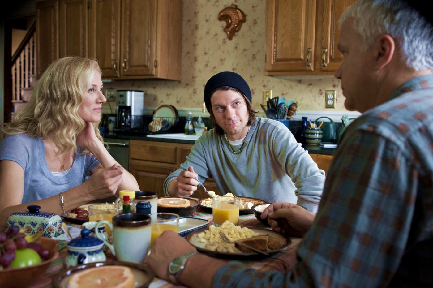 Joely Richardson, Patrick Fugit and Tim Robbins in Lionsgate Films' Thanks for Sharing (2013)