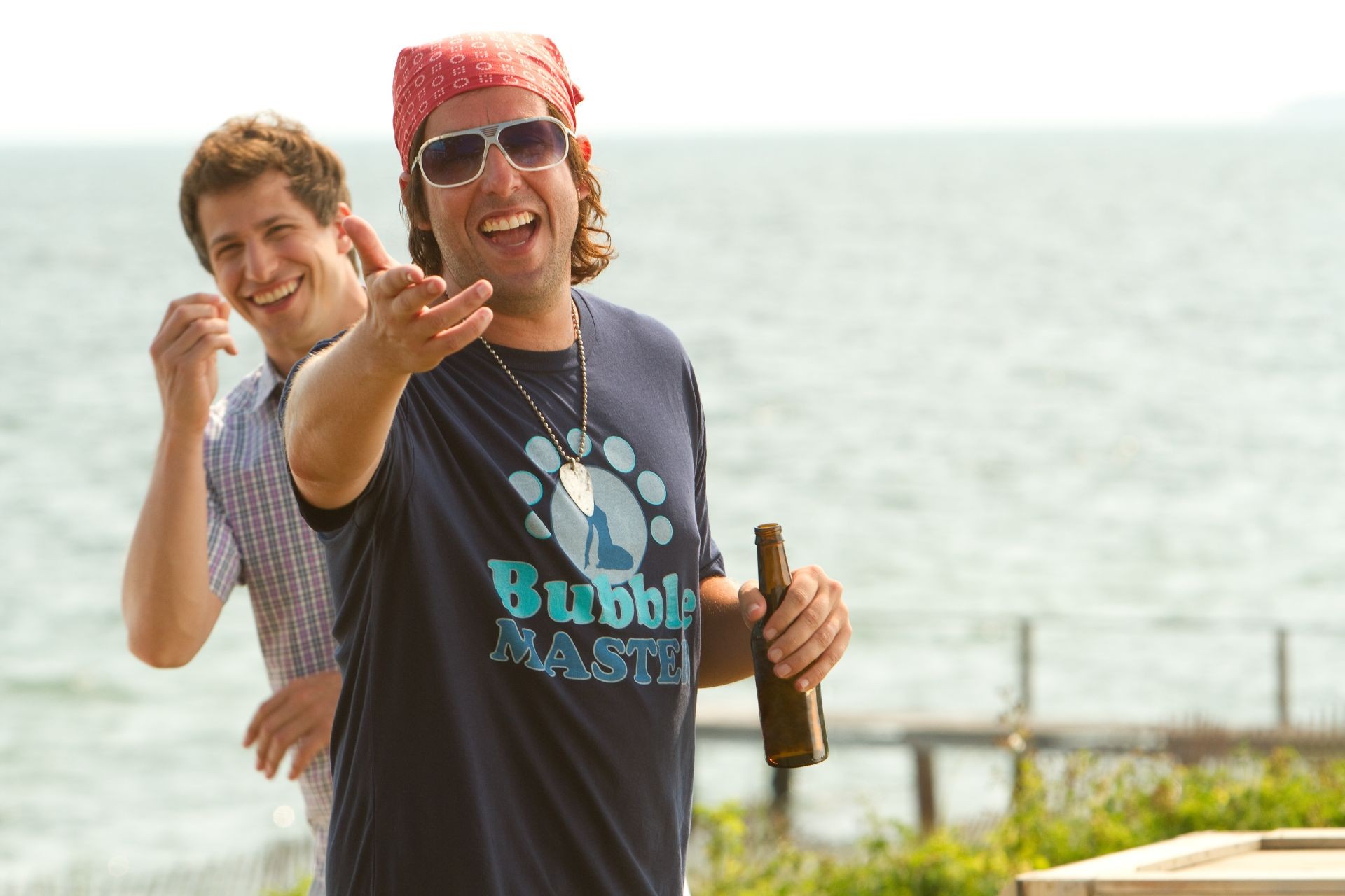 Andy Samberg stars as Todd Peterson and Adam Sandler stars as Donny Berger in Columbia Pictures' That's My Boy (2012). Photo credit by Tracy Bennett.
