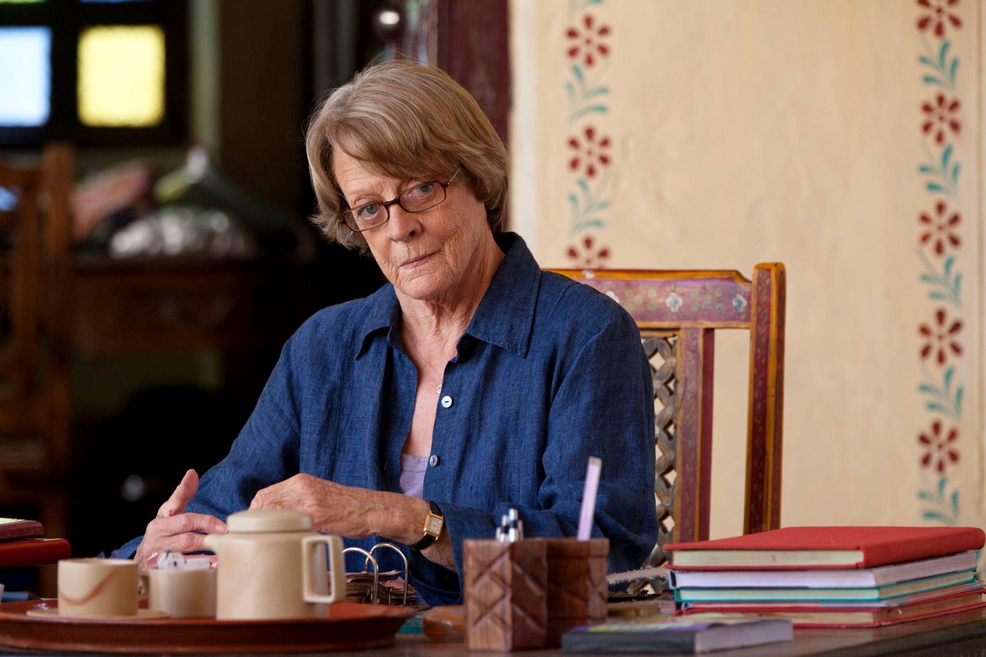 Maggie Smith stars as Muriel Donnelly in Fox Searchlight Pictures' The Second Best Exotic Marigold Hotel (2015). Photo credit by Laurie Sparham.