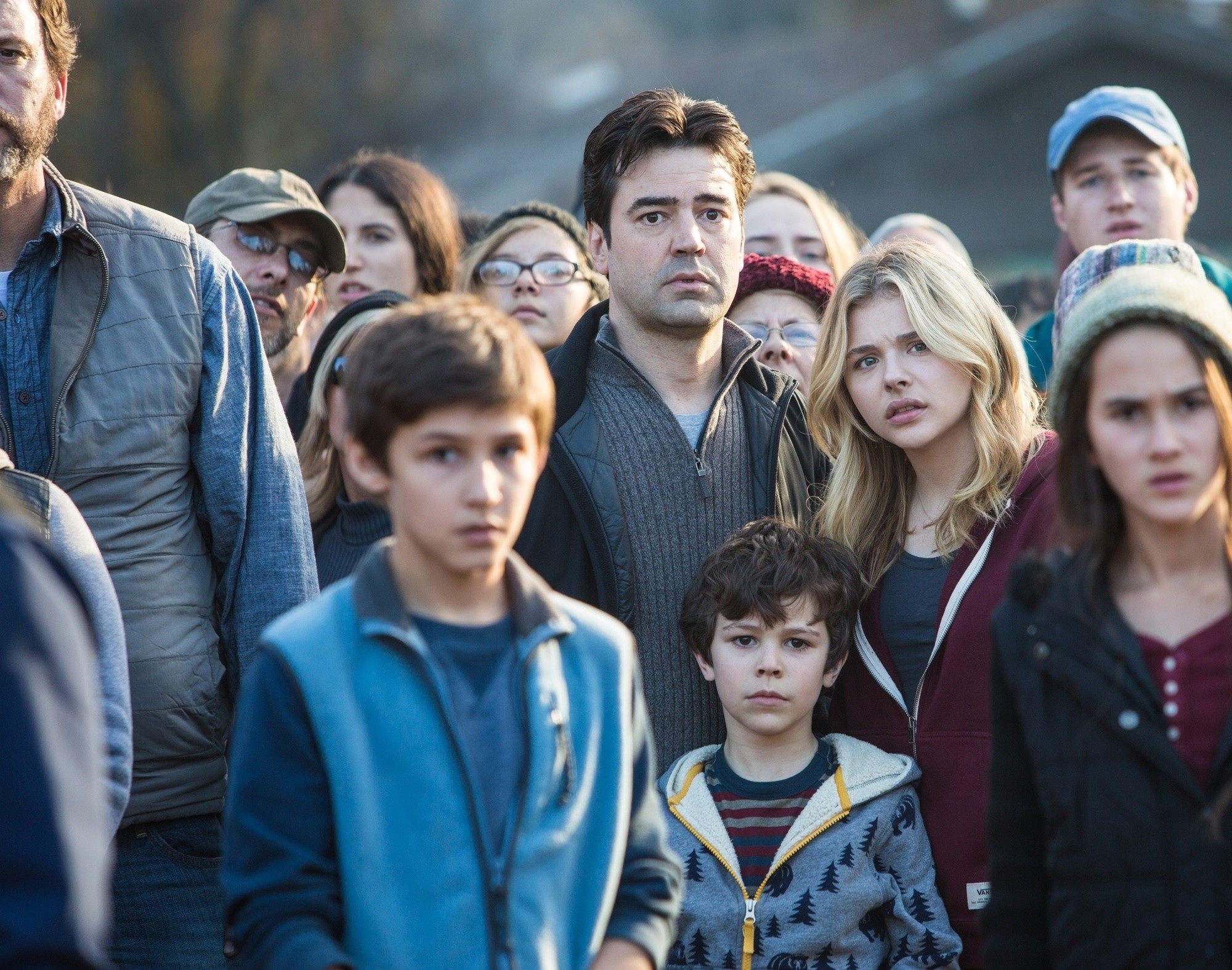 Ron Livingston, Chloe Moretz and Zackary Arthur in Columbia Pictures' The 5th Wave (2016)