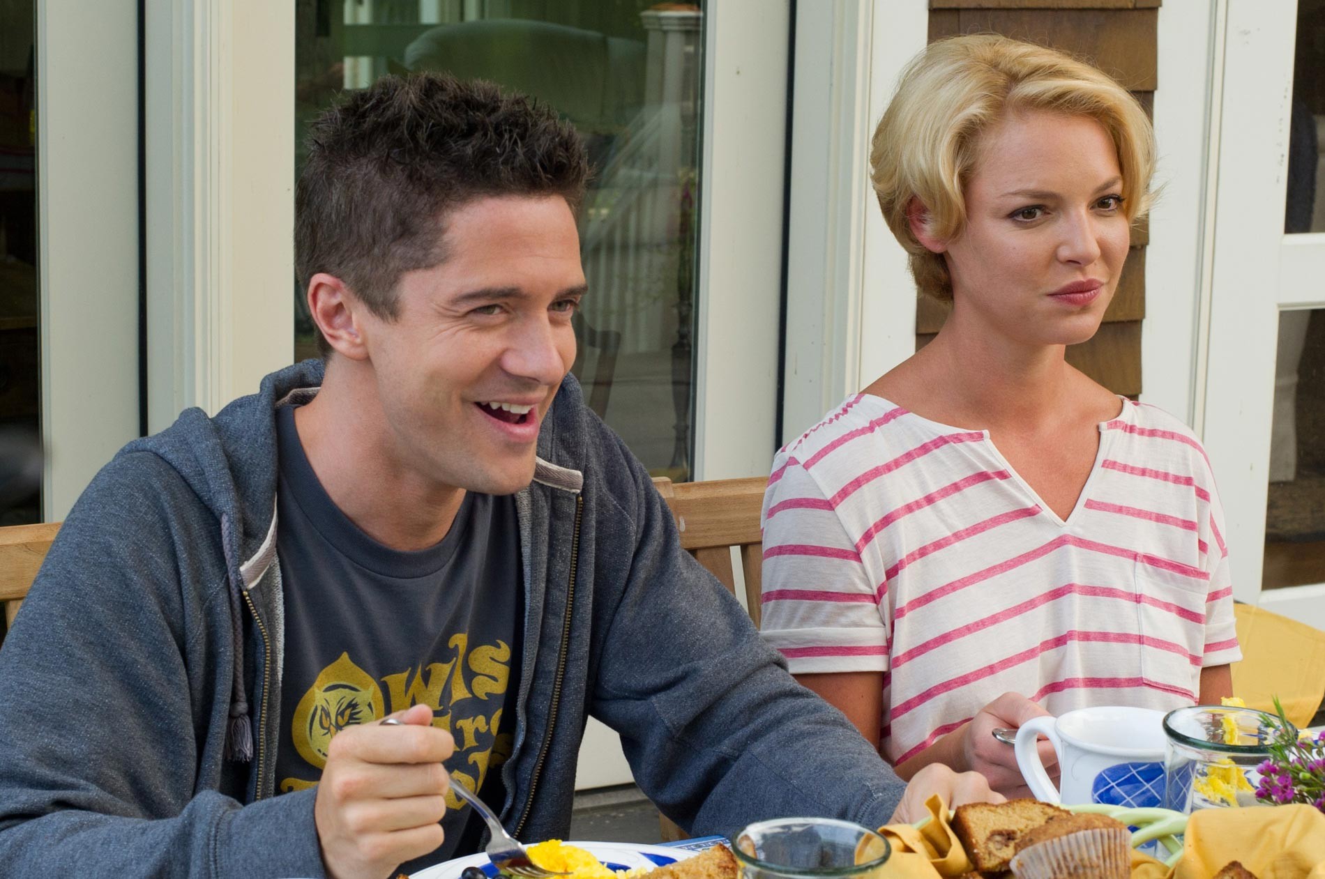 Topher Grace stars as Jared Griffin and Katherine Heigl stars as and Lyla Griffin in Lionsgate Films' The Big Wedding (2013)