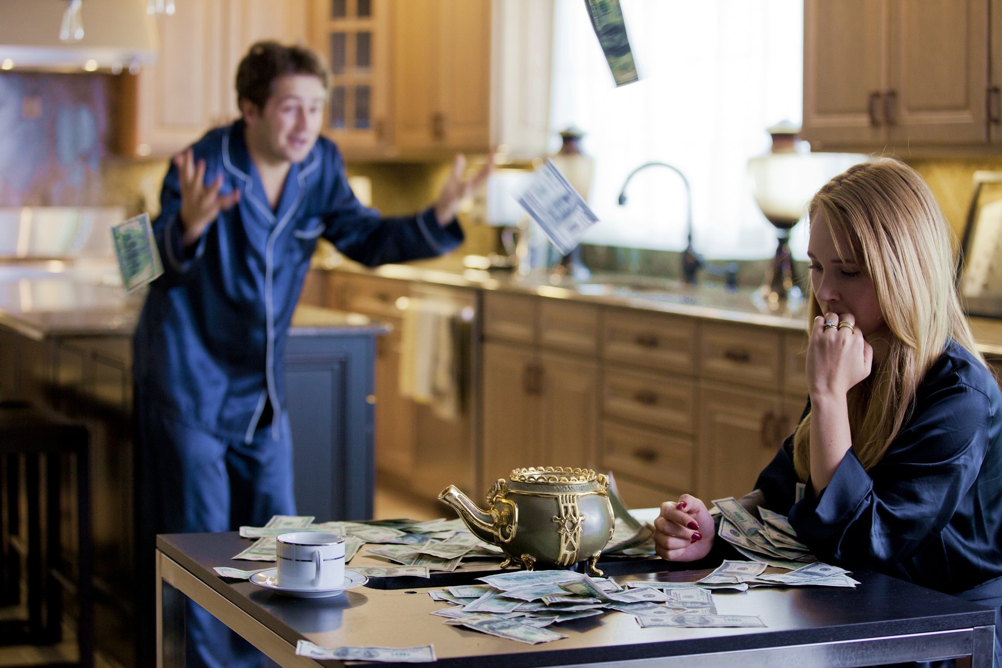Michael Angarano (stars as John) and Juno Temple in Magnolia Pictures' The Brass Teapot (2013)